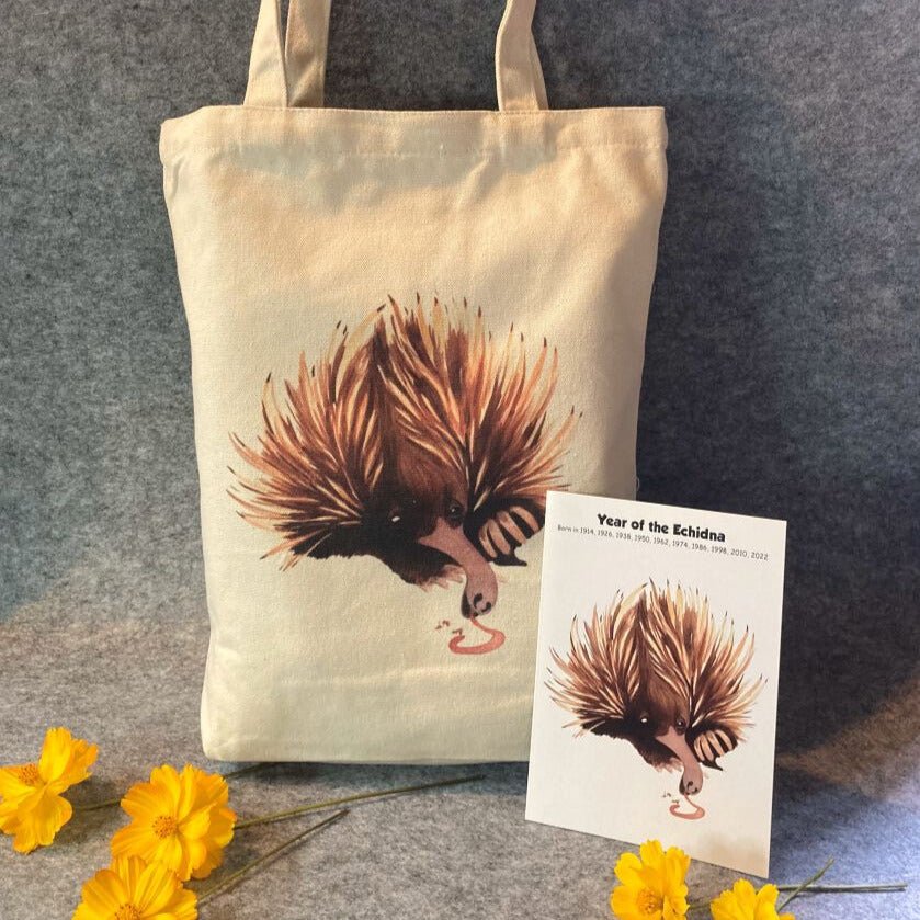 Birthday Gift Set - (1 Card + 1 Canvas Tote Bag) of one Oztrology Animal Star