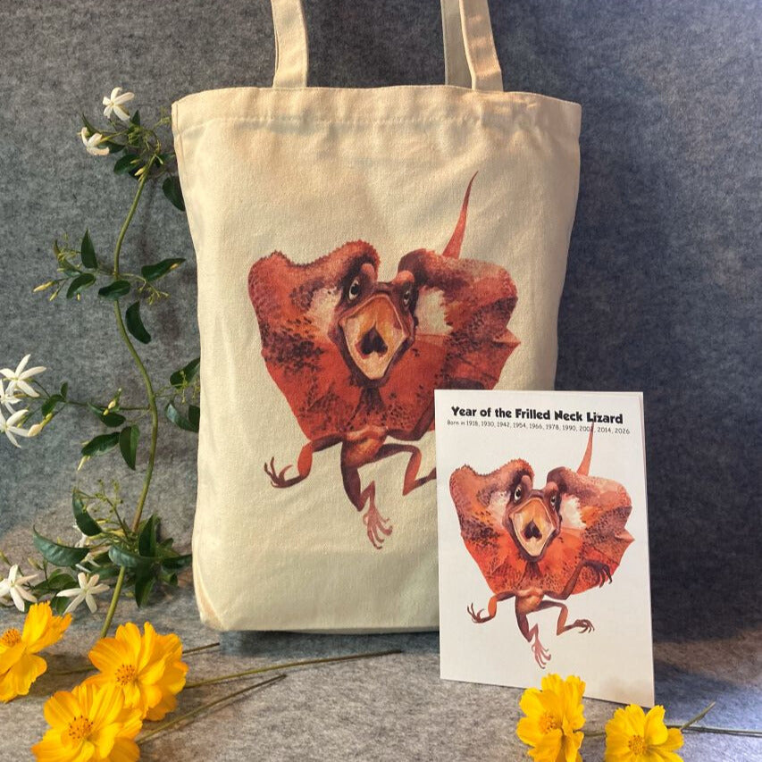 Birthday Gift Set - (1 Card + 1 Canvas Tote Bag) of one Oztrology Animal Star